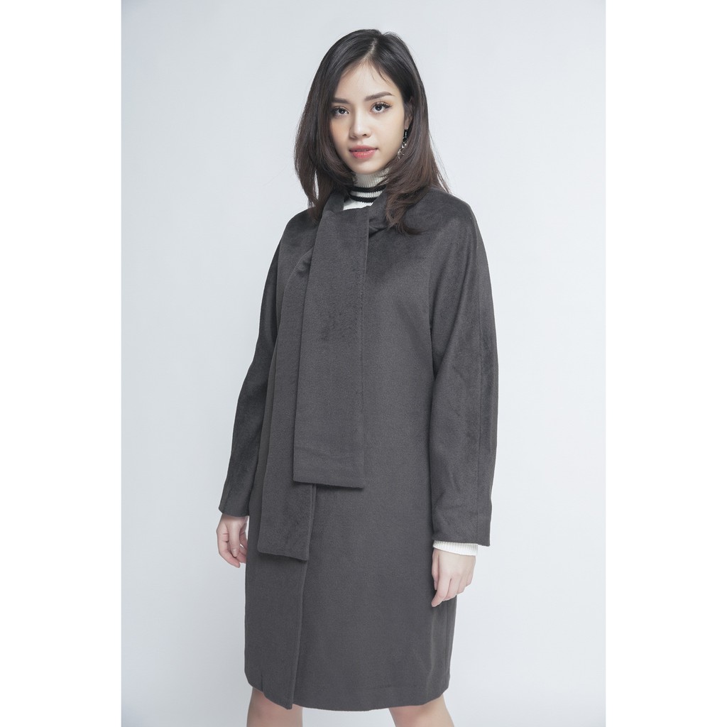 Áo khoác nữ dài tay cổ cách điệu IVY moda MS 71M4094