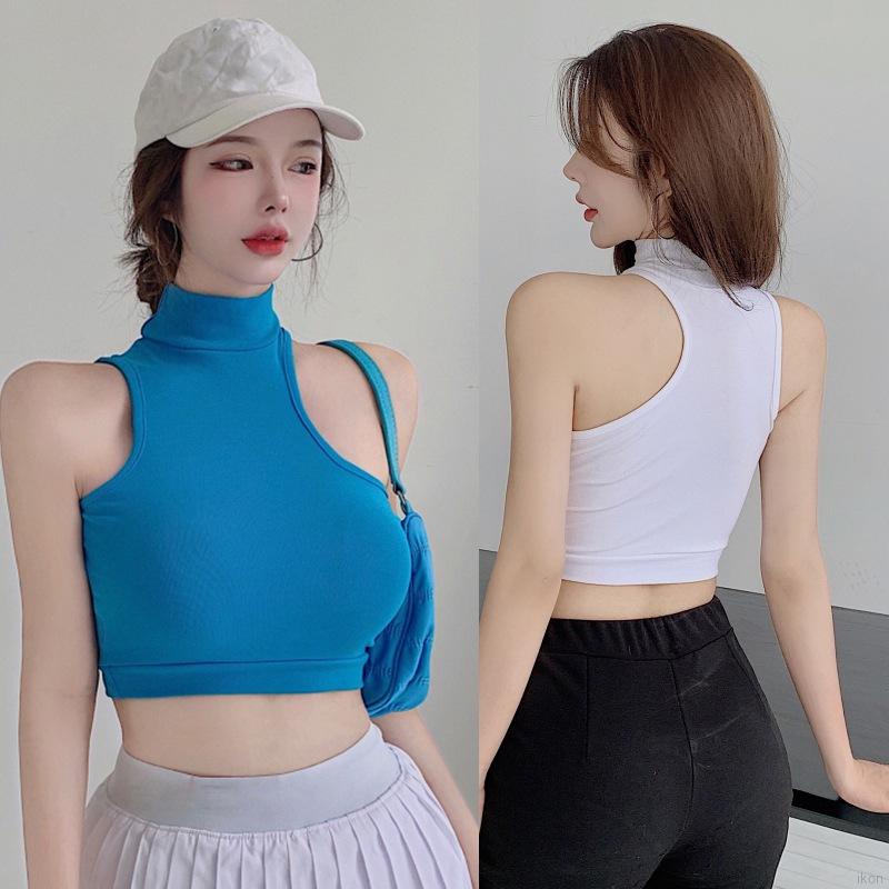 Áo Tank Top Sát Nách Cổ Cao Thời Trang Cho Nữ