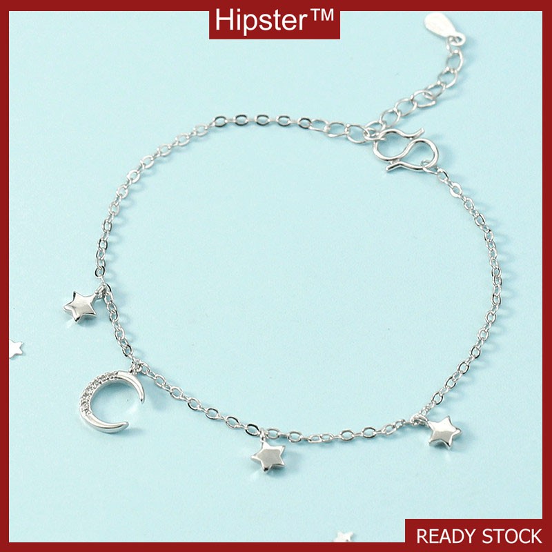 Vòng Tay Đá Mặt Trăng Nữ Hàn Quốc-Phong Cách Đơn Giản Tua Rua Quà Tặng Sinh Nhật