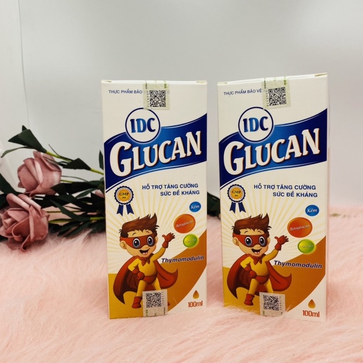 Tăng đề kháng IDC Glucan hộp 100ml giúp tăng cường tiêu hóa, tăng hấp thu cho bé từ 6 tháng tuổi