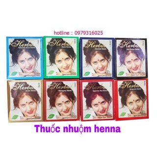 Hộp 6 gói Bột Thuốc Nhuộm Tóc thảo dược Henna Herbul