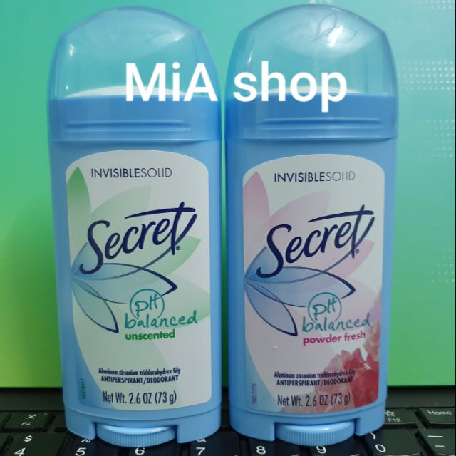 Lăn khử mùi dạng sáp Secret Invisible Deodorant 73g