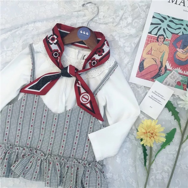 Khăn quấn túi xách hình hoa 4 cánh