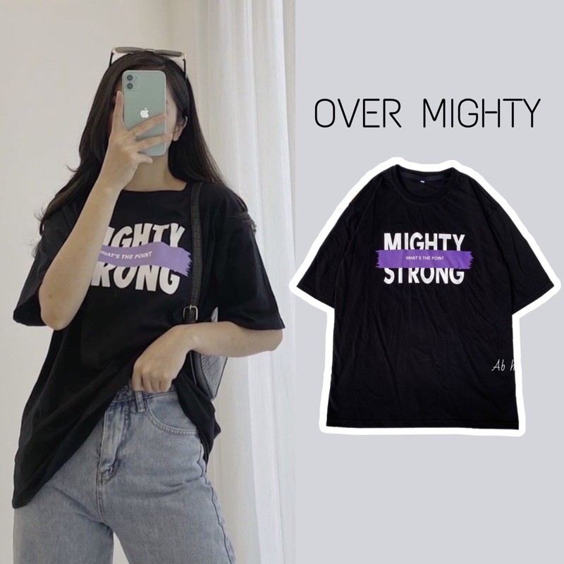 Áo Thun BIGSIZE Cotton 100% MIGHTY Nam / Nữ (Ảnh thật/có sẵn)
