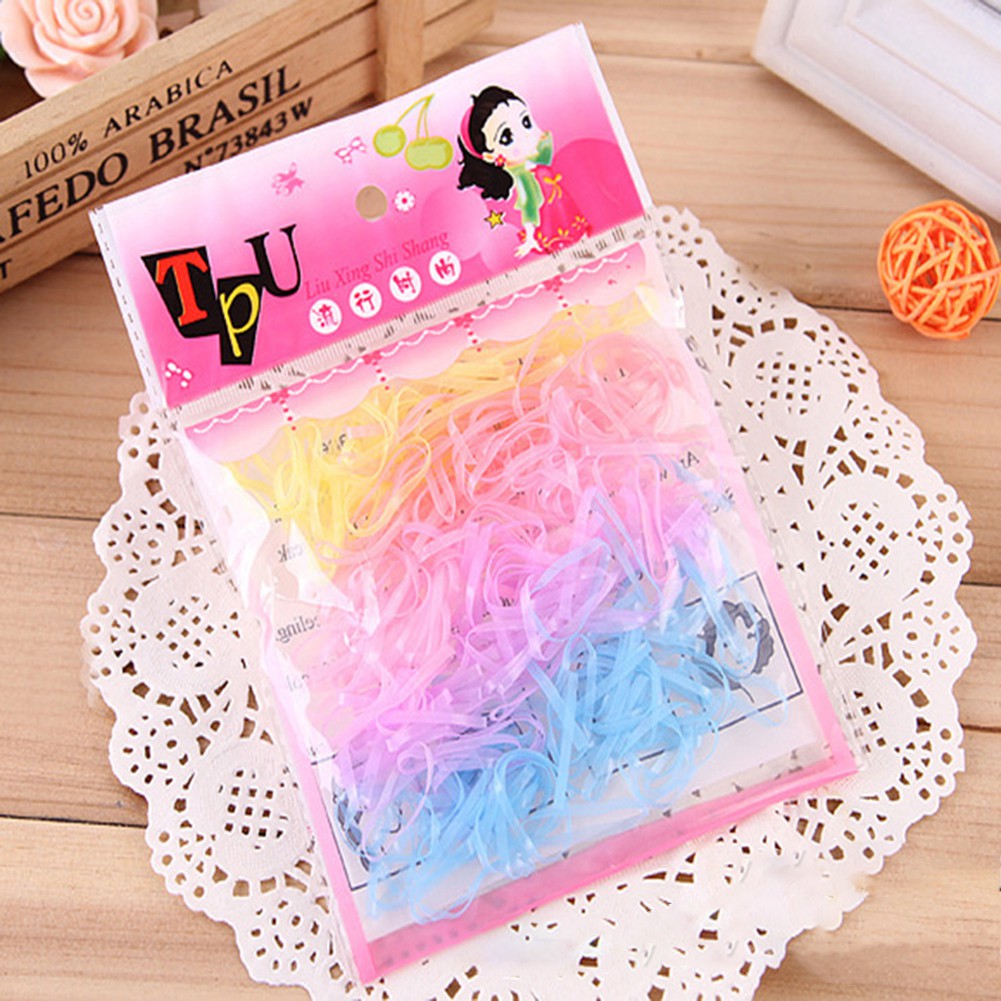 Set 220 dây chun buộc tóc nhiều màu cho bé gái