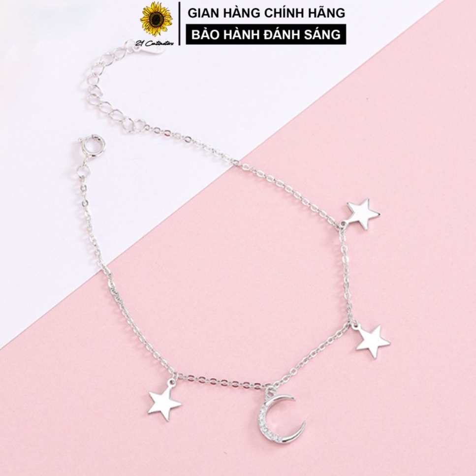 Lắc tay bạc 21 Centimeters Moon star Trang sức bạc Tiệm bạc 21 Centimeters