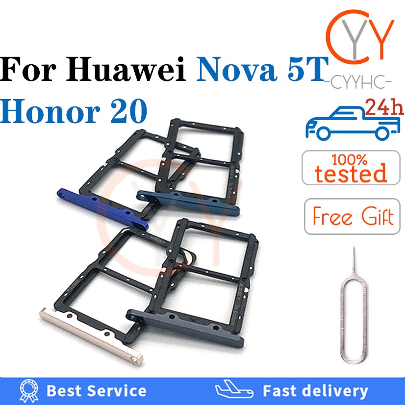 Khay Đựng Thẻ Sim Điện Thoại Thay Thế Kèm Khay Đựng Thẻ Micro SD Thay Thế Cho Huawei Nova 5T / Honor 20