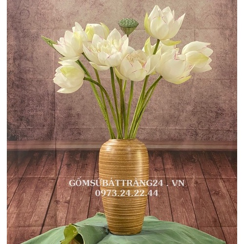 LỌ HOA DECOR CAO 30cm BÌNH HOA GỐM TRANG TRÍ NỘI THẤT LỌ CẮM HOA DÁNG ỐNG