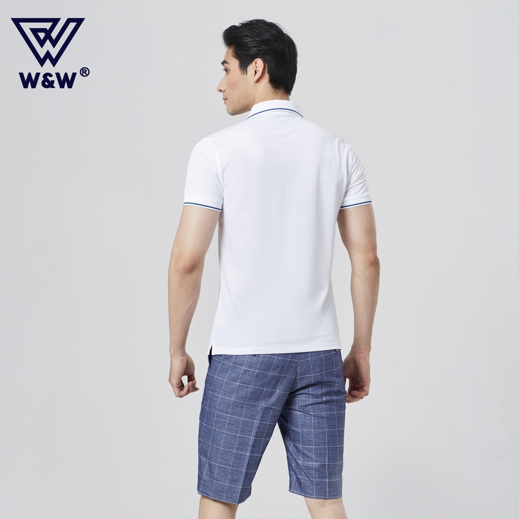 Áo Polo Nam W&amp;W Dáng Slim Fit Ôm Gọn Gàng, Tôn Dáng, Vải Coolmax Hạn Chế Nhăn, Mềm Mại, Thoáng Khí Tốt WPO83S