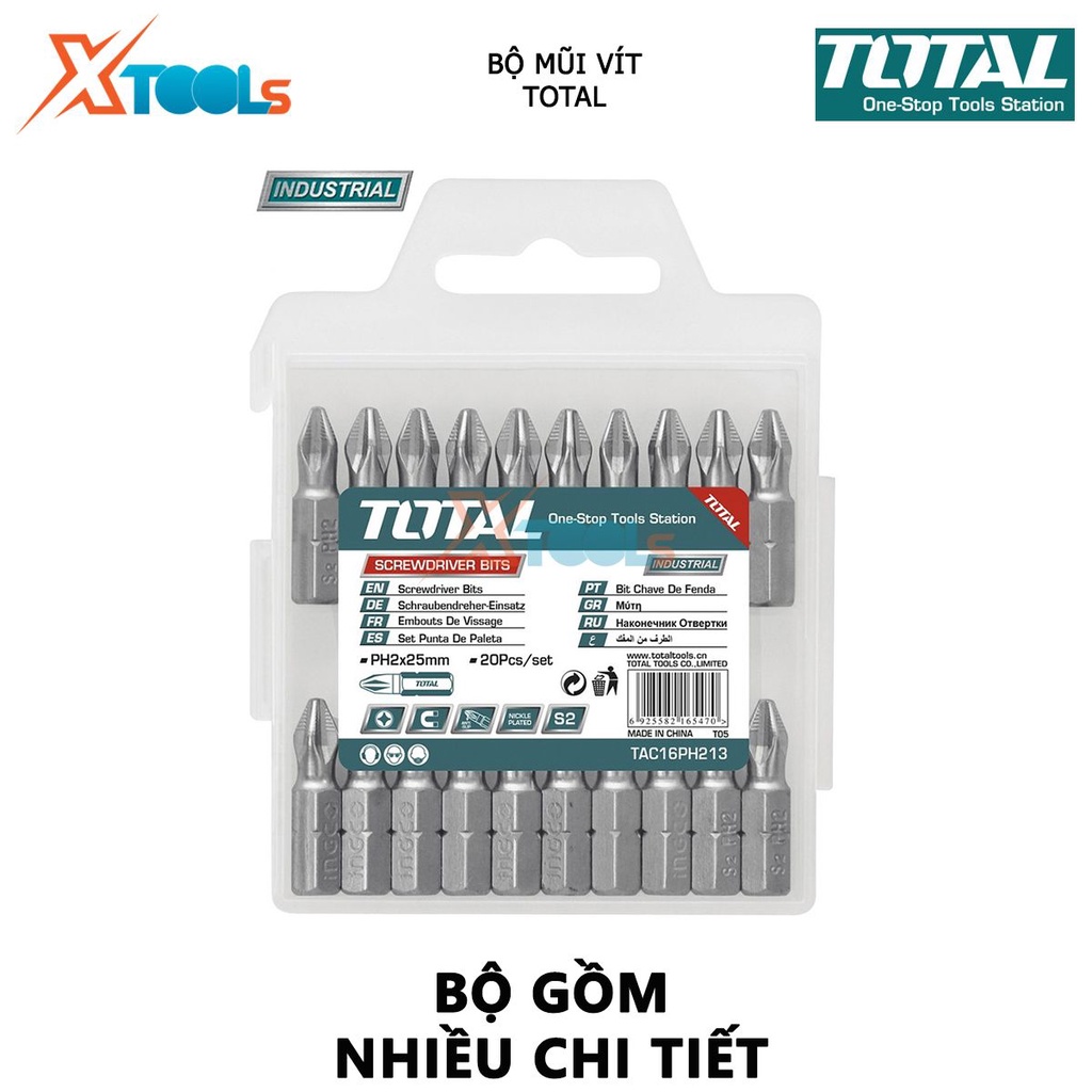 Bộ mũi vít bake 20 chi tiết TOTAL | bộ mũi vít tháo lắp các thiết bị có hình bake [CHÍNH HÃNG] [XTOOLs]