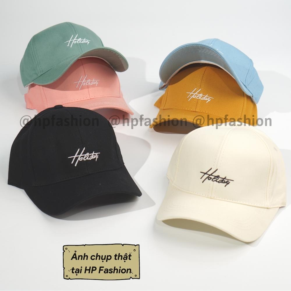 Mũ lưỡi trai ❤️ Nón kết thêu hình chữ Holiday chất kaki cao cấp form unisex nam nữ N25