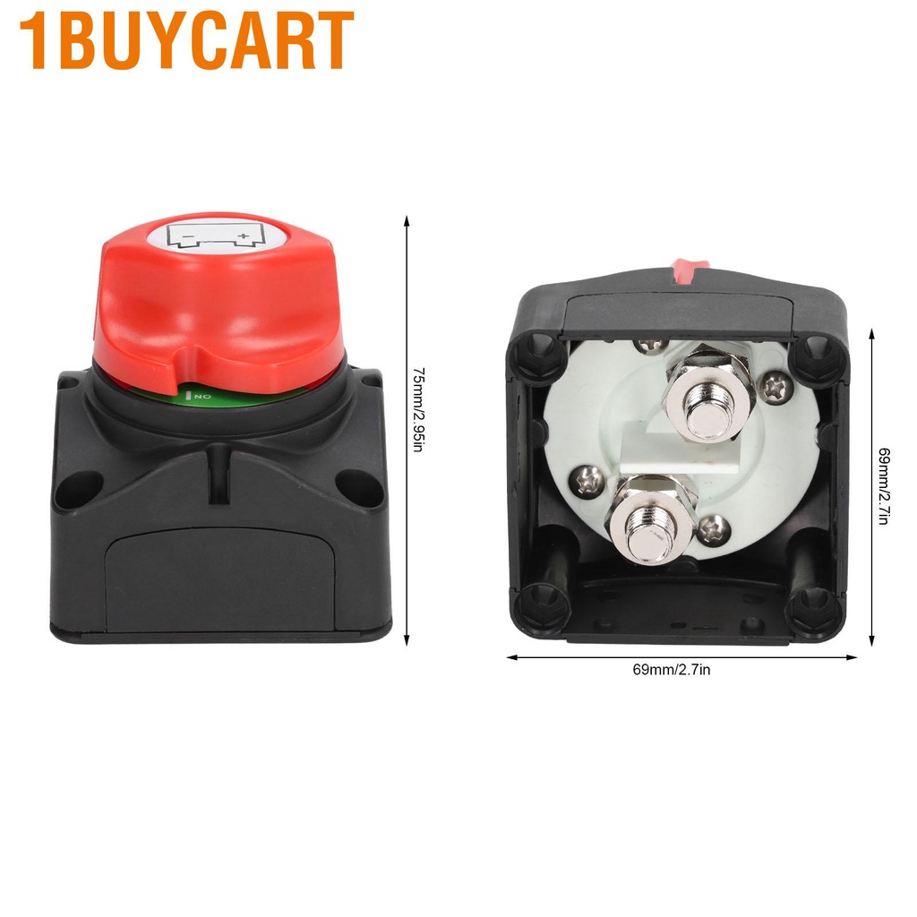 Công tắc ắc quy bật/ tắt 2 vị trí ngắt điện 12‑36V 275A dành cho xe hơi RV ATV tàu thuyền