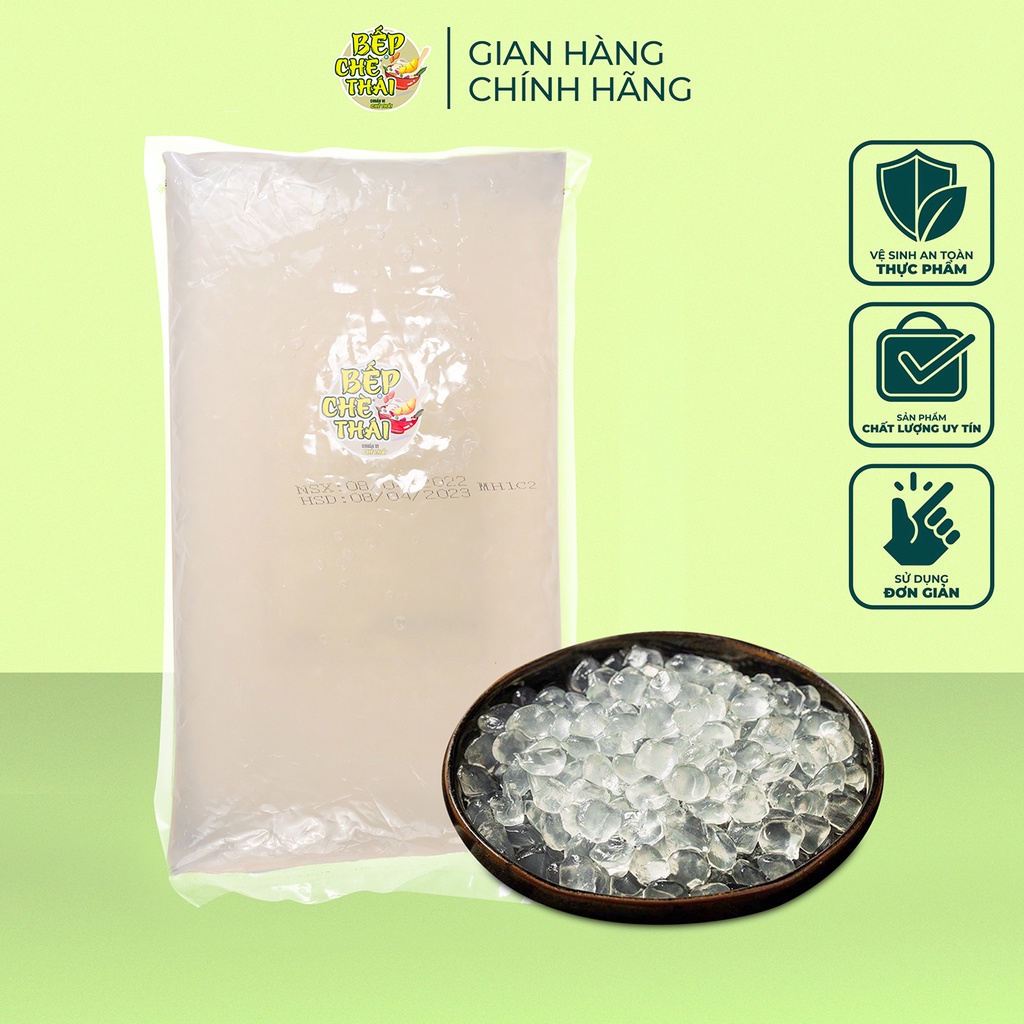 Trân Châu 3q Trắng Caramel Giòn Ngon Túi 2kg Bếp Chè Thái