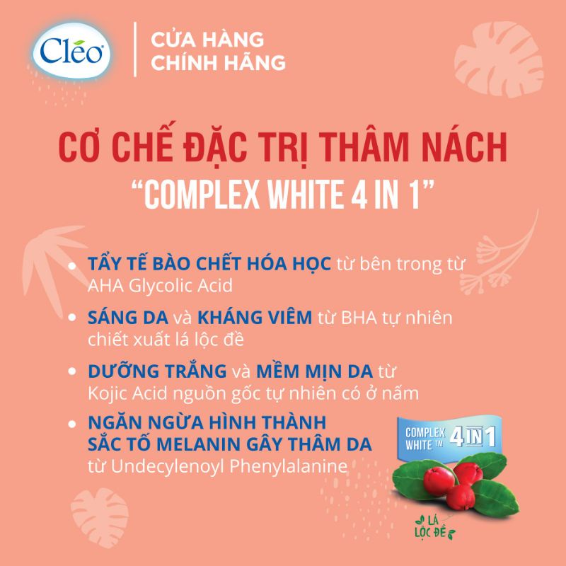 Kem khử mùi- giảm thâm làm sáng da vùng nách Cléo