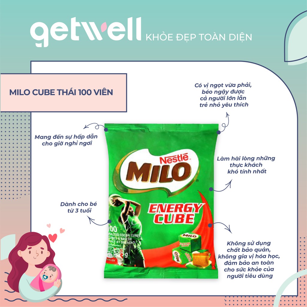 MILO CUBE THÁI 100 VIÊN