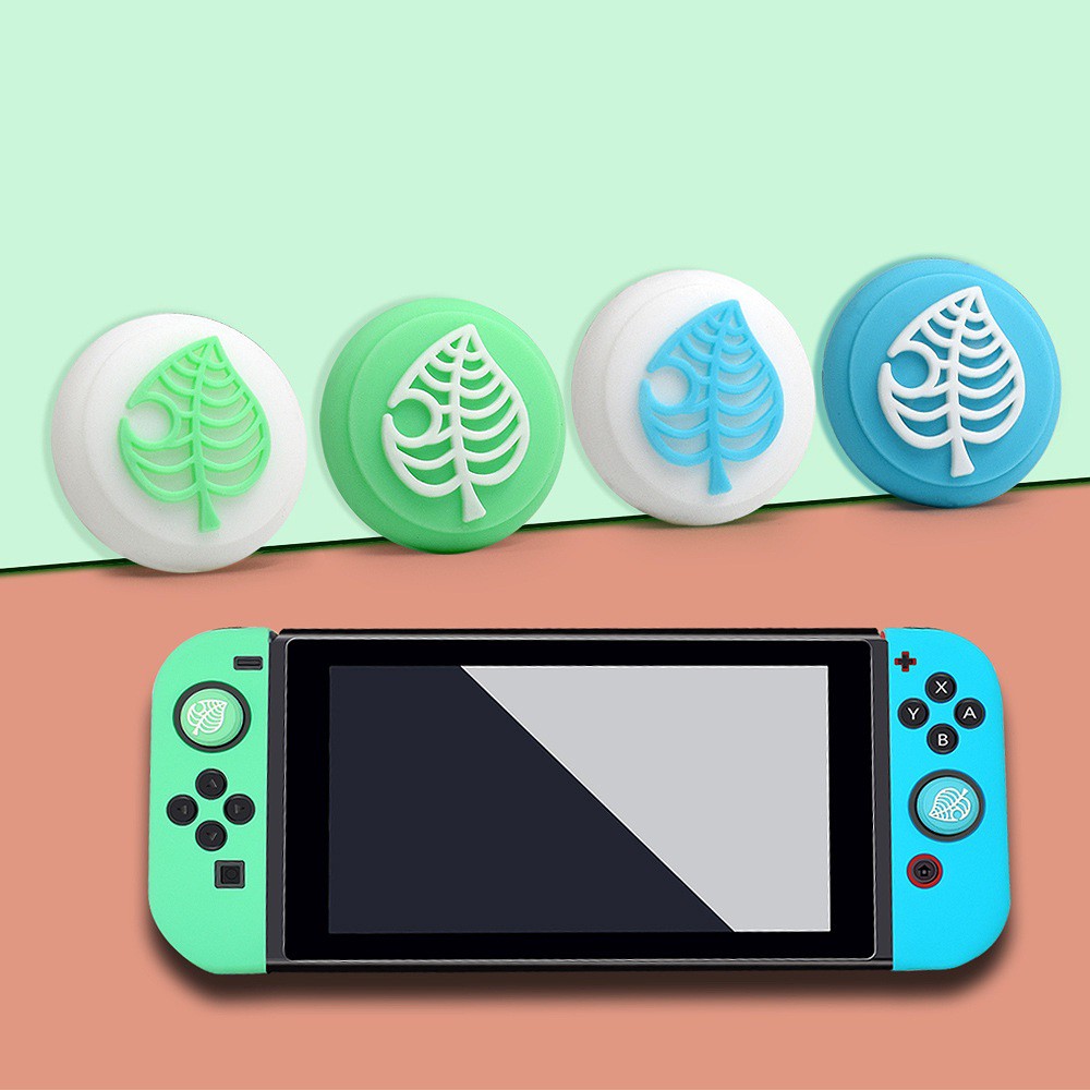 Lammcou 4pcs Silicone Analog Thumb Grip Cover Cases compatible with Nintendo Switch / Switch Lite Joycon Controller