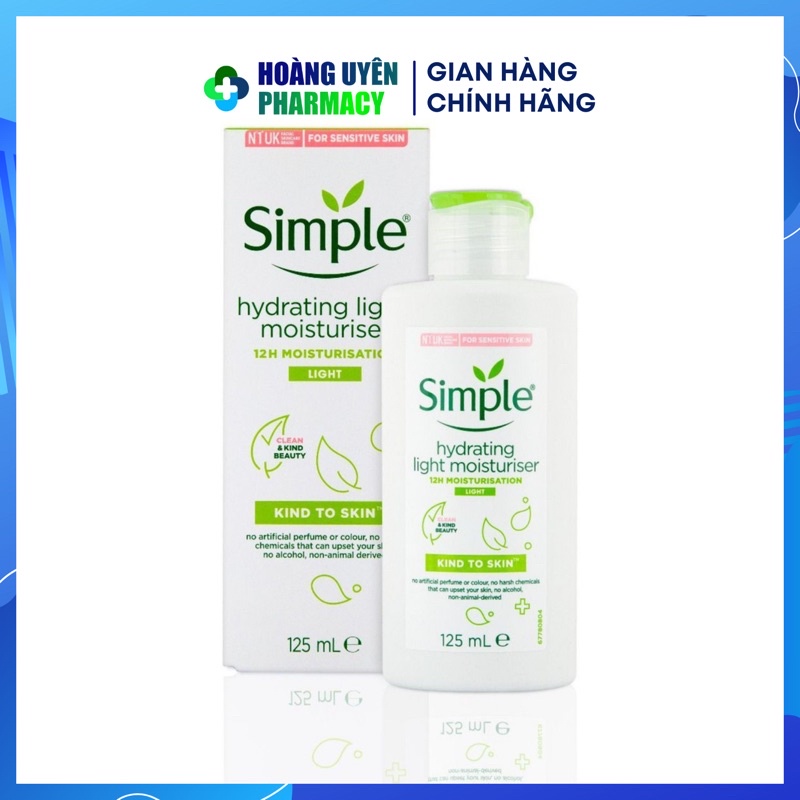 Kem dưỡng ẩm Simple Kind To Skin Protecting Light Moisturiser 125ml