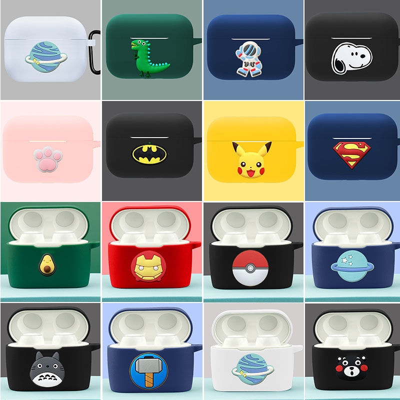 Vỏ Bảo Vệ Hộp Sạc Tai Nghe Beats Studio Bằng Chất Liệu Mềm Màu Trơn Họa Tiết Hoạt Hình