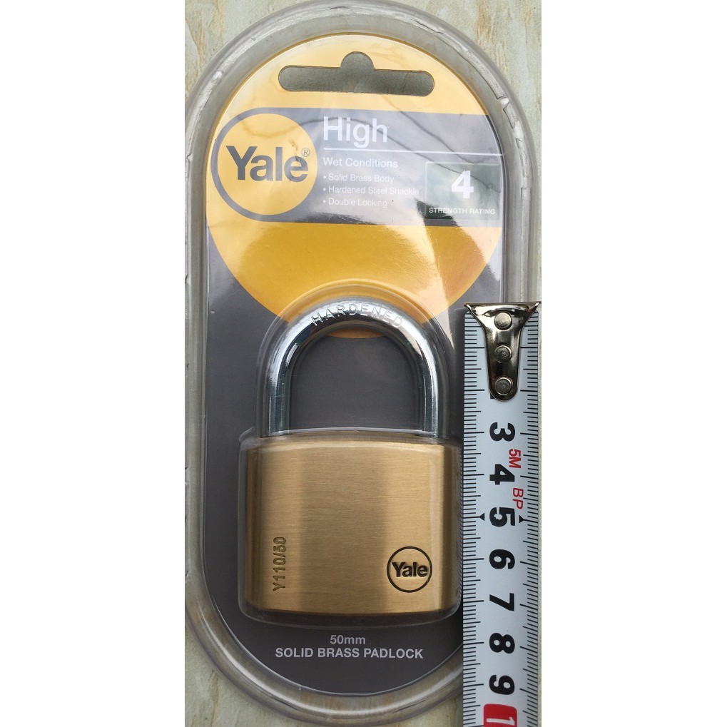 KHÓA CAO CẤP CỠ 50MM YALE Y110/50/127/1 CÀNG KHÓA BẰNG THÉP HARDENED