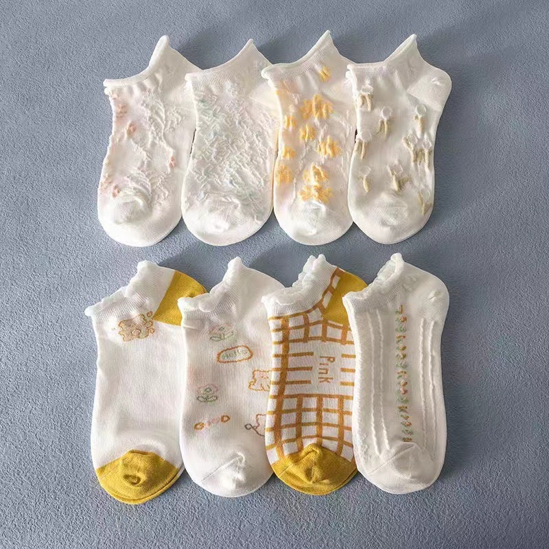 Vớ Cotton Nữ Cổ Ngắn Phong Cách Hàn Quốc