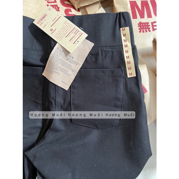 Quần legging túi giấy MUJI - Ảnh thật