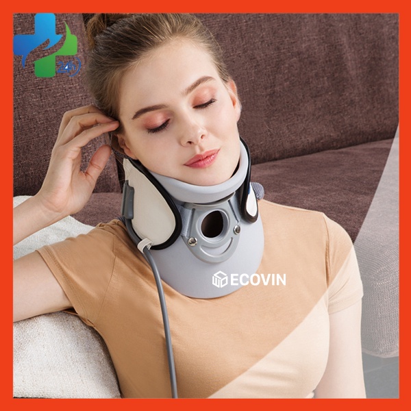 Đai Hơi Kéo Dãn Cổ, Nẹp Cố Định Cổ LEAMAI, Dành Cho Người Thoát Vị Đĩa Đệm, Thoái Hóa Đốt Sống Cổ LEAMAI CO2