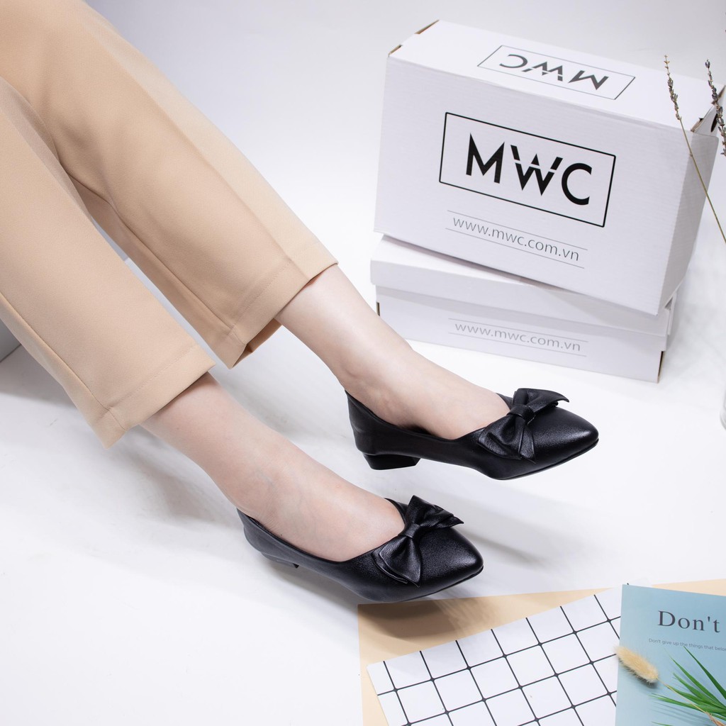 Giày búp bê đính nơ siêu xinh MWC NUBB- 2183