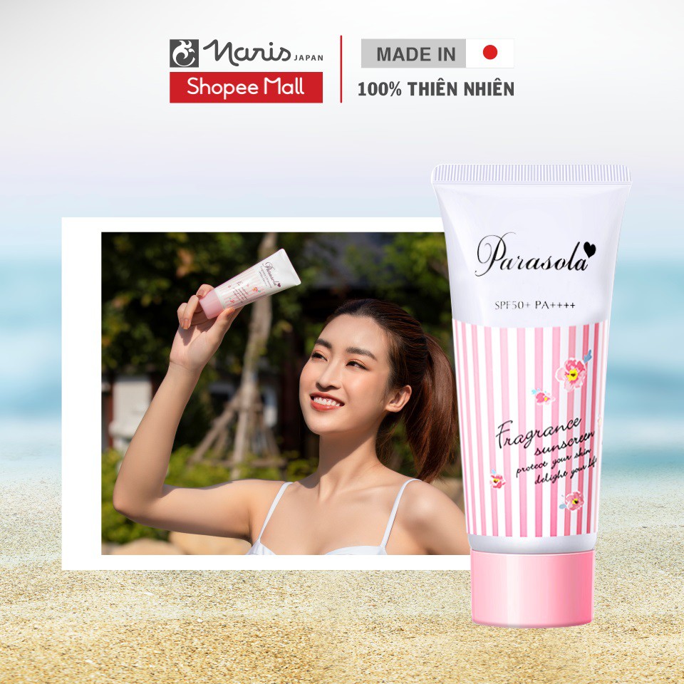 Gel chống nắng phù hợp mọi loại da bảo vệ khỏi tia UVA-UVB, thẩm thấu nhanh Naris Parasola UV SPF50+/PA++++ 90g