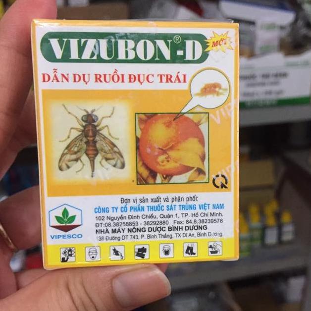Bộ sản phẩm Thuốc Dẫn Dụ & Diệt Ruồi Vàng Đục Trái VIZUBON - D | 10ml/lọ