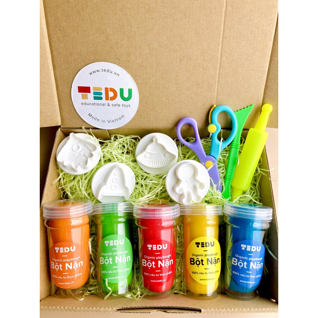 Combo bột nặn đất nặn an toàn Tedu quà tặng 199-04