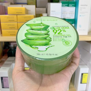 Gel lô hội đa năng nature republic aloe vera 92% soothing gel