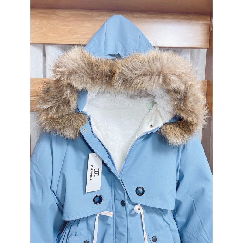 Áo khoác phao nữ hàng QCCC mới nhất 2022 paka lót lông QC