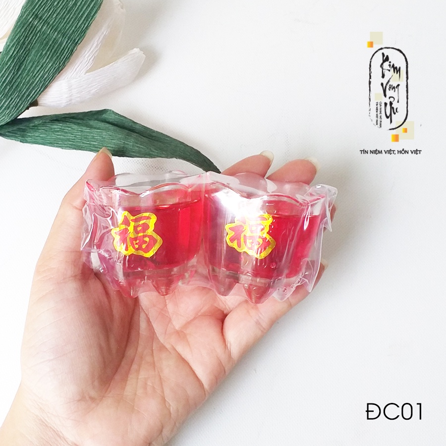 Đèn cầy ly cúng Múi Hoa ĐC01 cao 5 cm