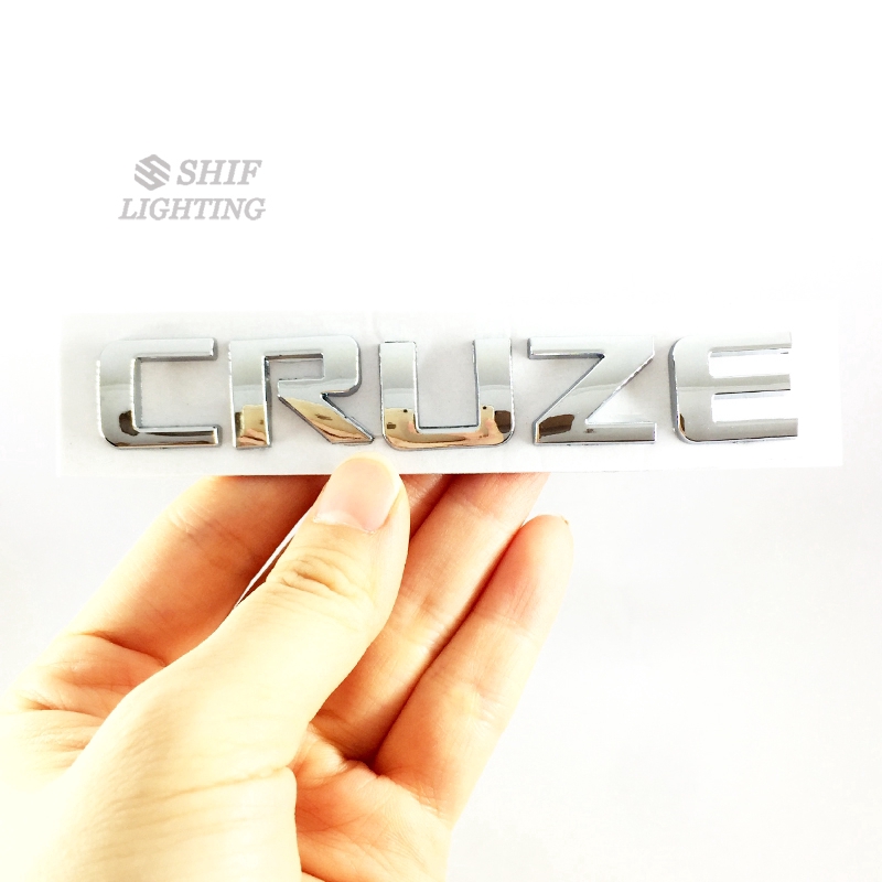 1 x ABS Chrome CRUZE Logo Letter Car Auto Side Rear Trunk Emblem Sticker Badge Decal Replacement For CHEVROLET