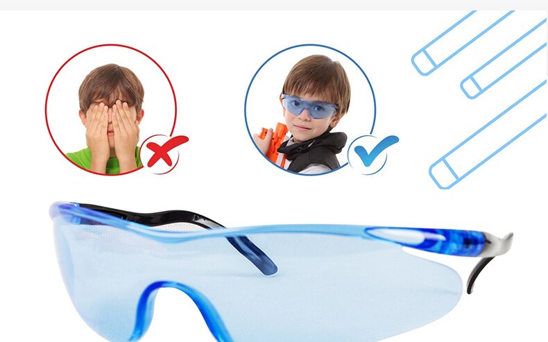 Toy Gun Glasses children outdoor airsoft for nerf gun Accessories Protect Eyes Durable Plastic parts