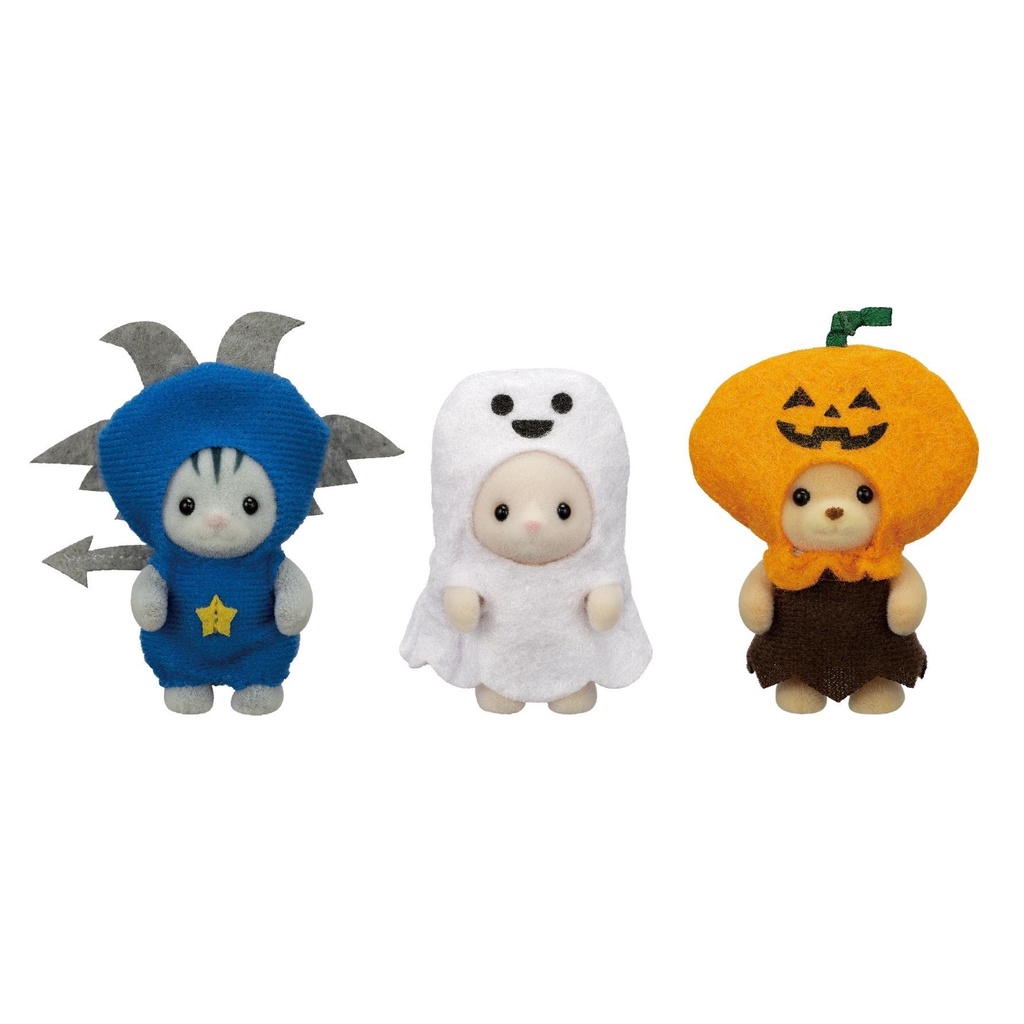 Đồ Chơi Sylvanian Families Bộ 3 Em Bé Siêu Đáng Yêu Trong Trang Phục Hóa Trang Halloween Baby Trio Cuties Trick or Treat