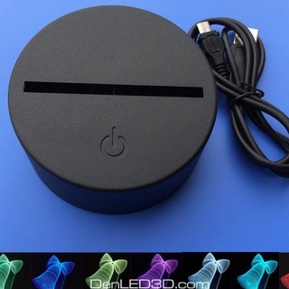 Đế đèn led 3d 16 màu . kèm remote.
