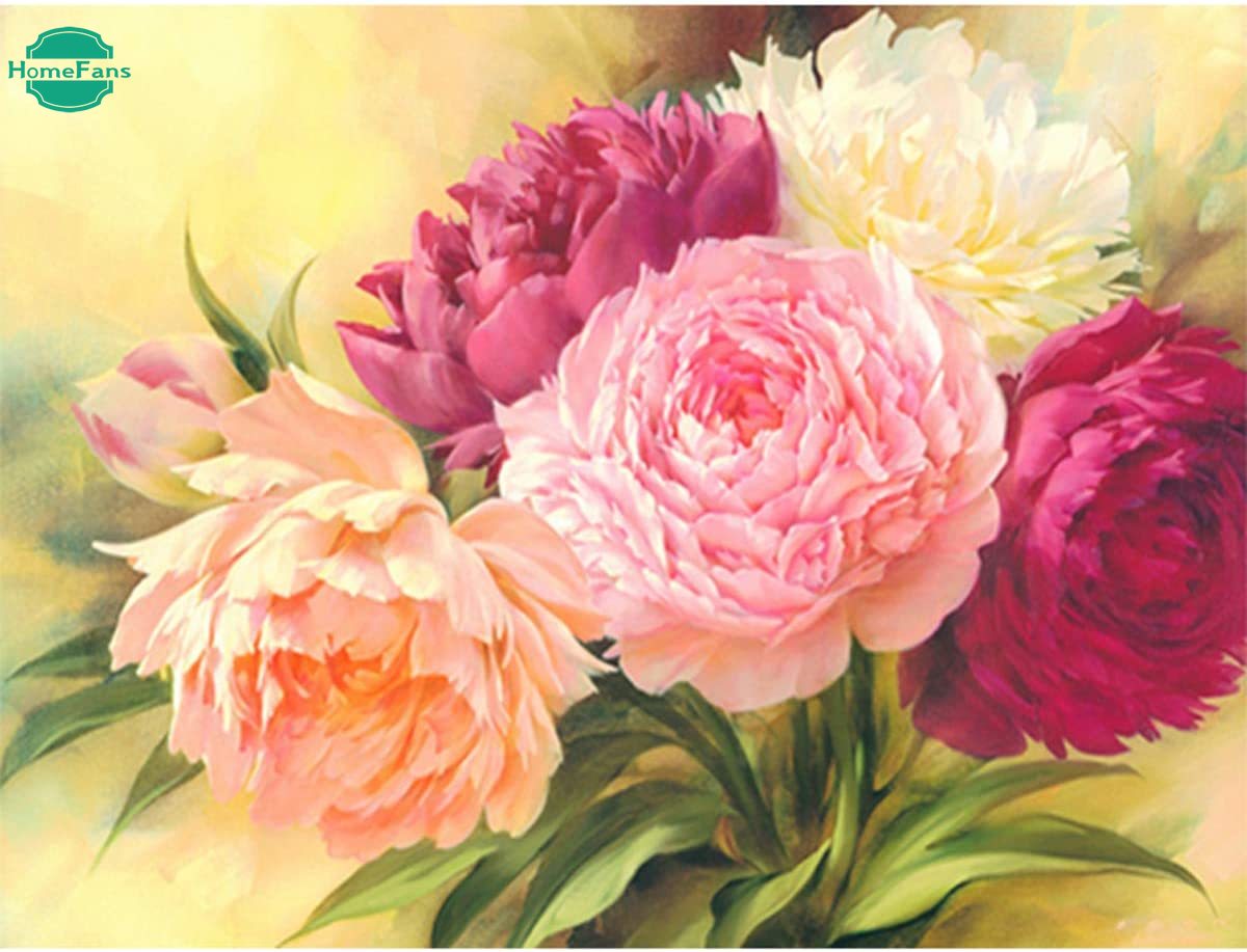 【PM】Bộ Tranh Đính Đá 30x40cm Hình Hoa Mẫu Đơn DiyTranh thêu chữ thập 5D DIY | BigBuy360 - bigbuy360.vn