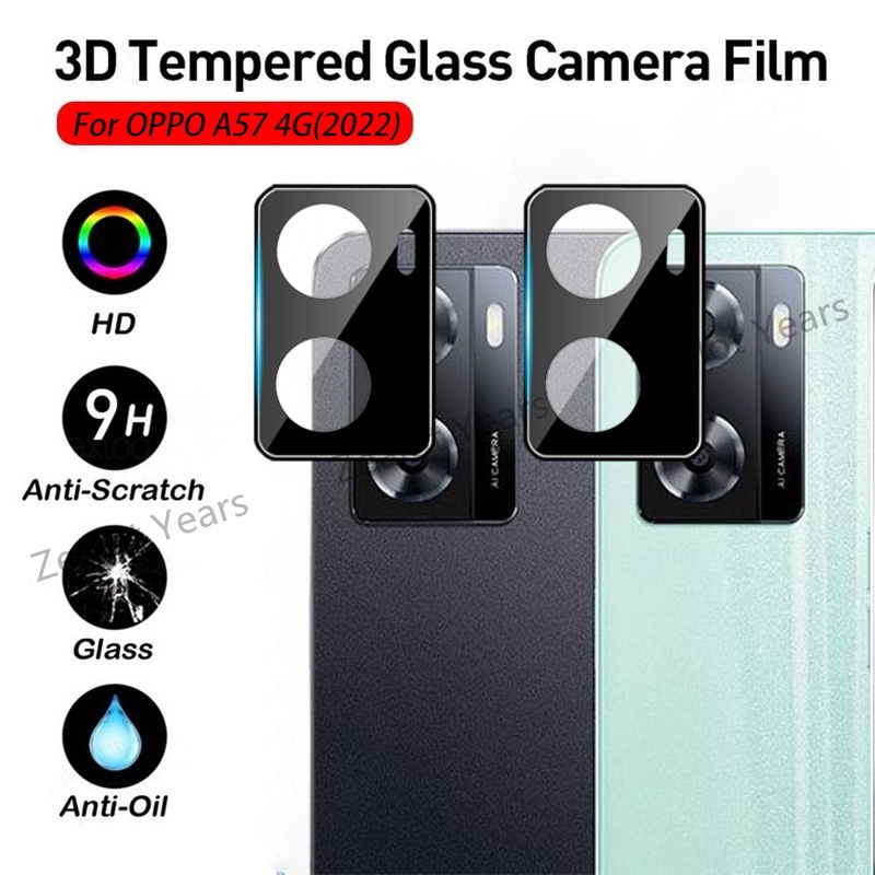 Ốp Điện Thoại Kính Cường Lực 3D Bảo Vệ Ống Kính Máy Ảnh Cho Oppo A57 4G 2022 A77s
