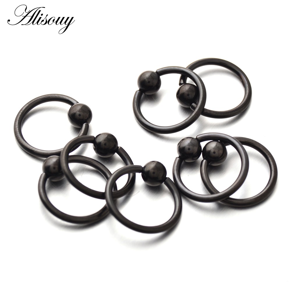 Alisouy 1 Khuyên Xỏ Cơ Thể / Mũi / Môi / Rốn Bằng Thép Không Gỉ 16g