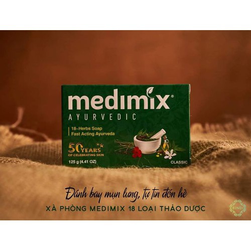 Xà Phòng Medimix 18 Loại Thảo dược Ayurveda Bảo Vệ Da Hàng Ngày 125g