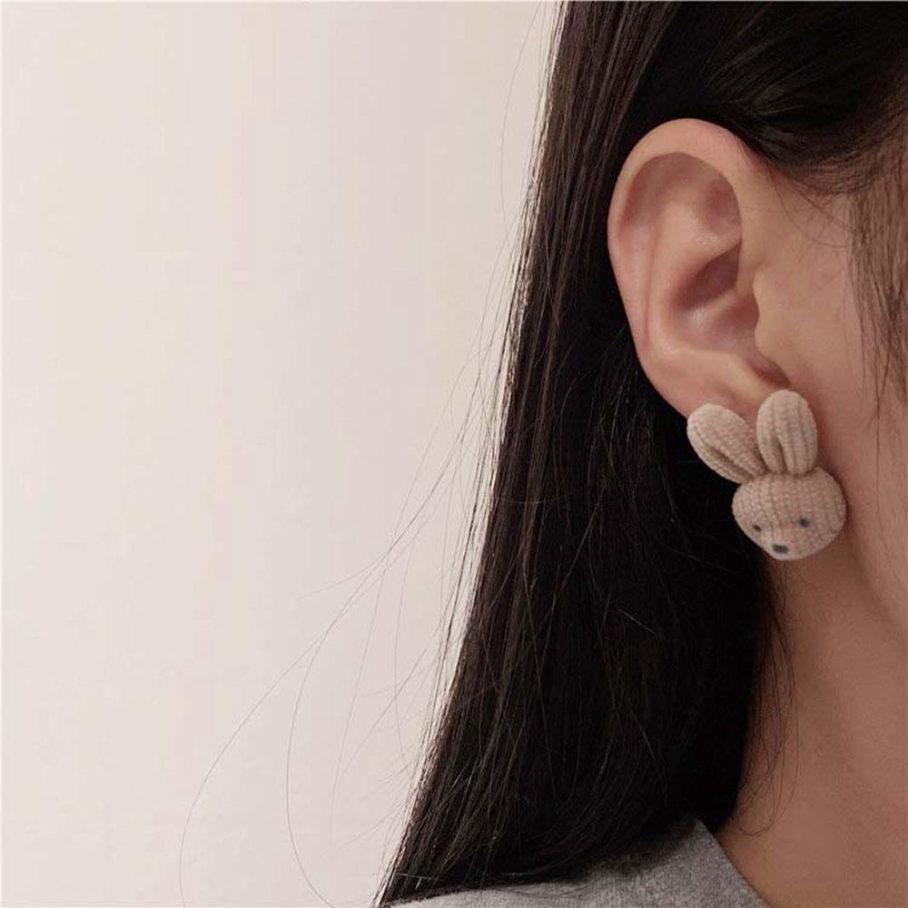 MOCHO Bông Tai Hình Mặt Cười / Chữ Hoạt Hình Phong Cách Hàn Quốc Thời Trang Cho Nữ