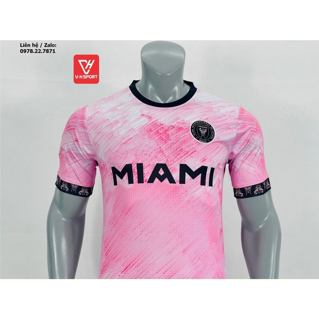Bộ Quần Áo Bóng Đá Inter Miami Màu Hồng 2022-2023