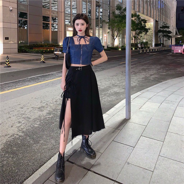 [Mã FAGREEN55 giảm tới 30K đơn 99K] Chân váy xẻ đùi phối quần short và đai hot | BigBuy360 - bigbuy360.vn