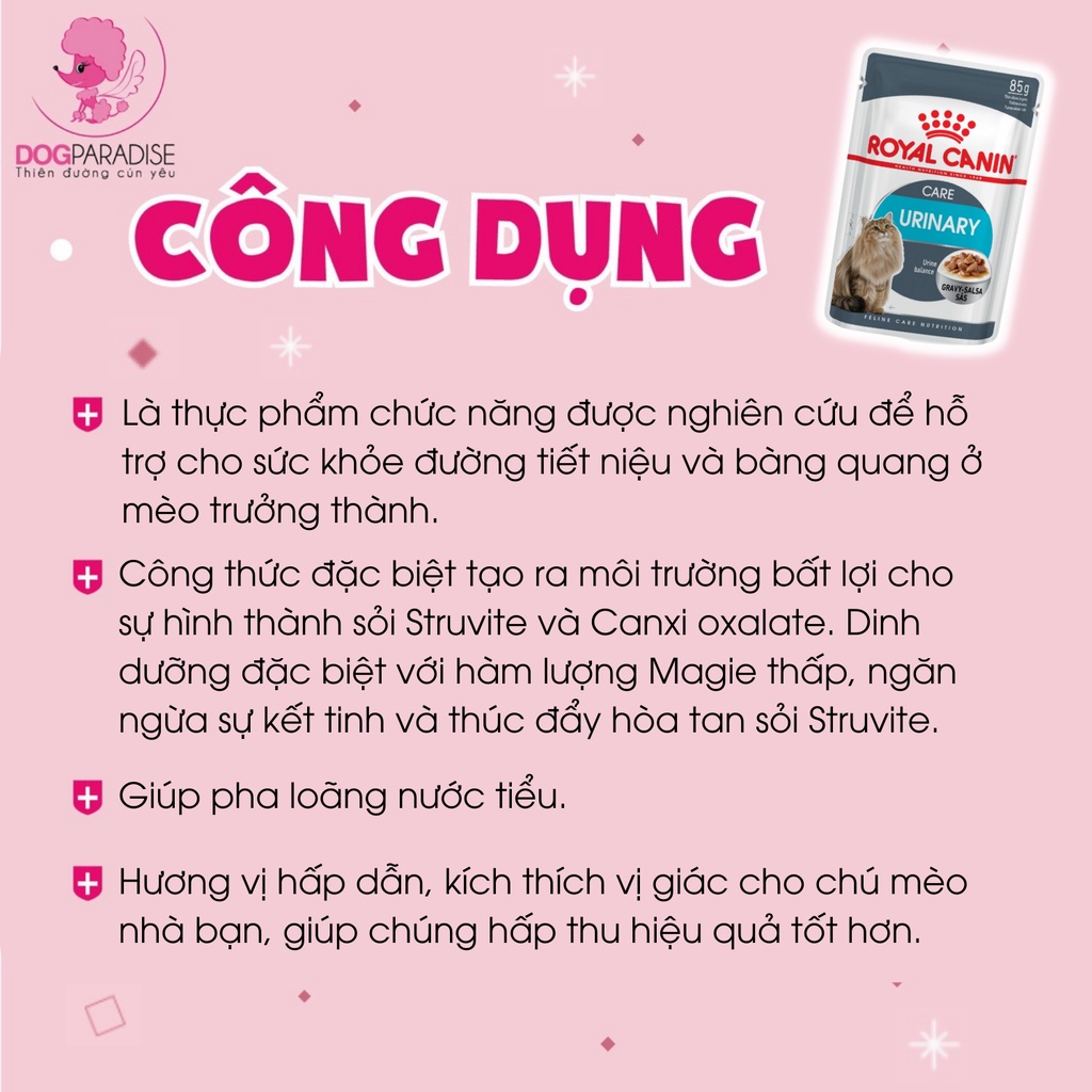 Sốt thịt Royal Canin Care Urinary cho mèo hỗ trợ đường tiết niệu 85gr - Dog Paradise