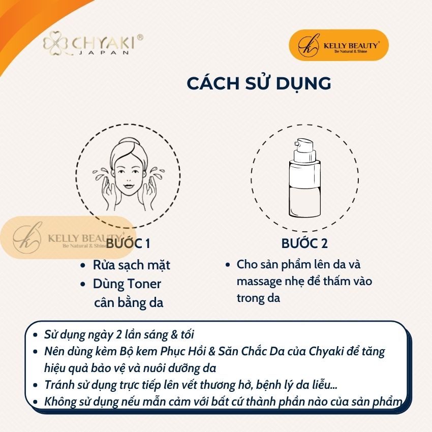 Tinh Chất Phục Hồi CHYAKI 50ml – Phục Hồi, Giữ Ẩm, Làm Sáng và Săn Chắc Da | KELLY BEAUTY