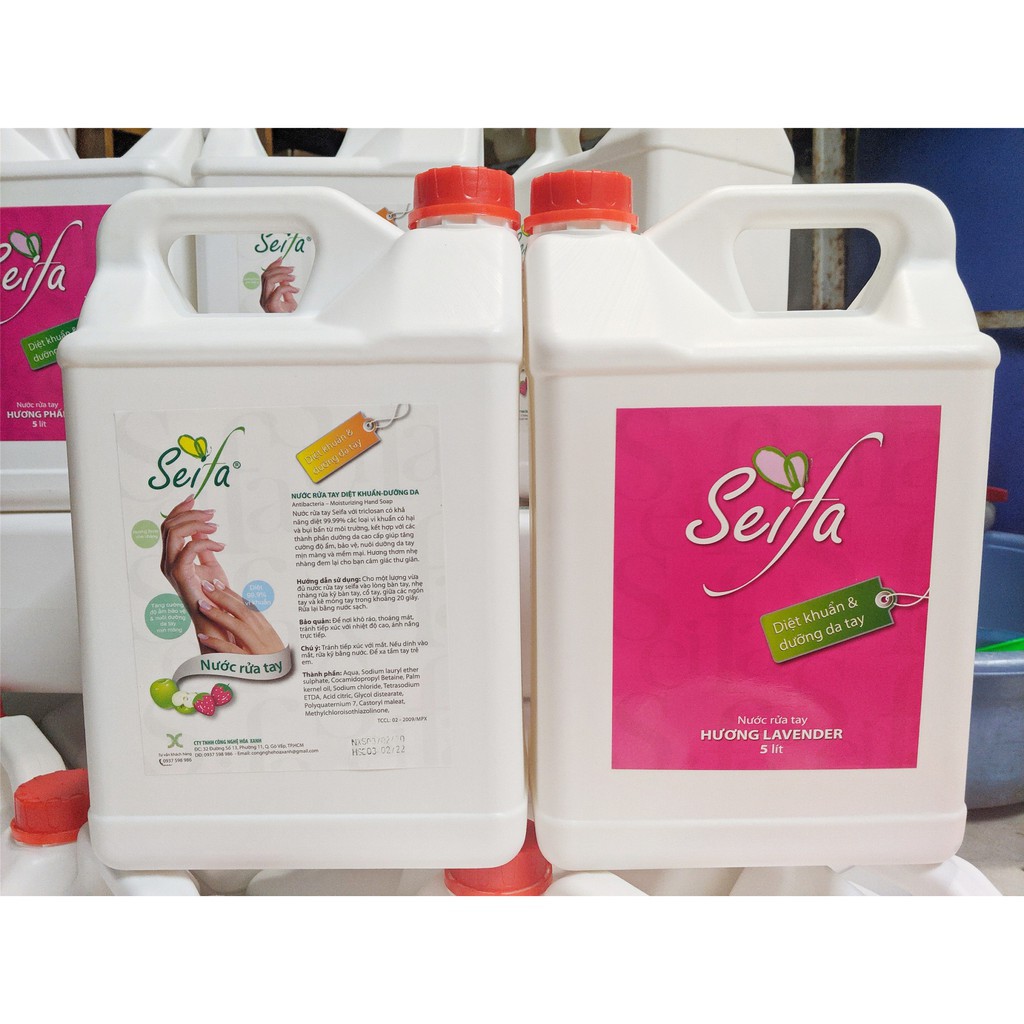 Nước Rửa Tay diệt khuẩn Seifa Can 5 Lít