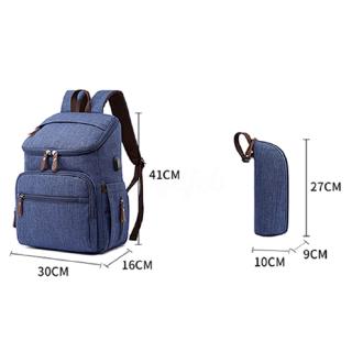 Set 2 Ba Lô Chống Thấm Nước Có Cổng Sạc Usb