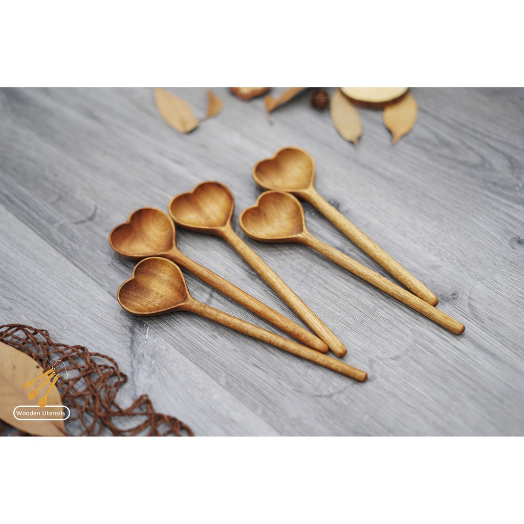 Thìa Gỗ Cafe | Thìa Gỗ Pha Trà | Thìa Gỗ Trái Tim | Thìa Gỗ Ăn Cơm | Thìa Gỗ Súp | An Toàn 100% Cho Người Sử Dụng