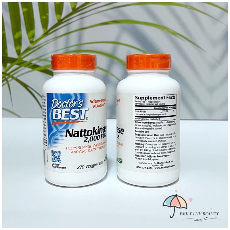 Doctor’s Best Nattokinase 2000 hỗ trợ tim mạch 90 viên